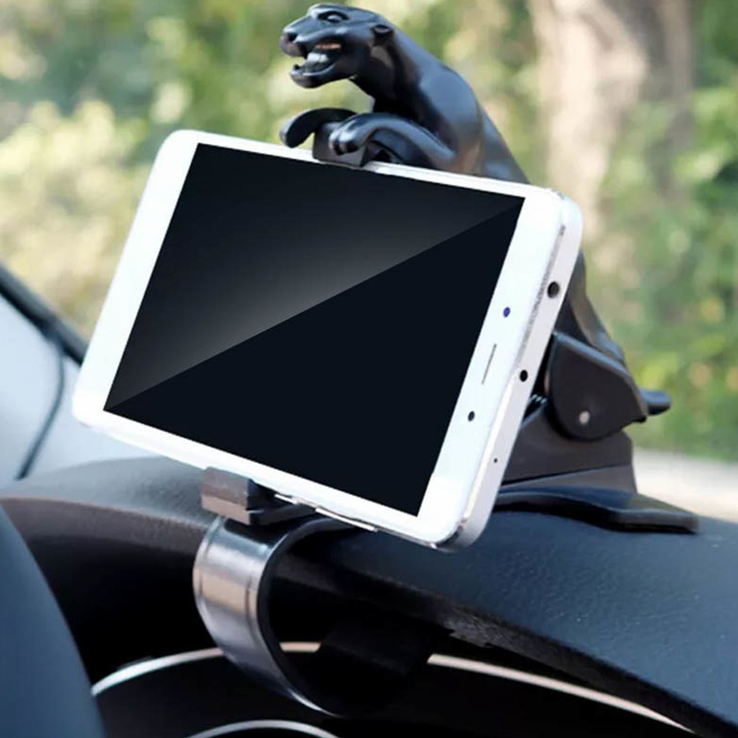 Jaguar-shaped phone clip for car use Jaguar-shaped phone clip for car use